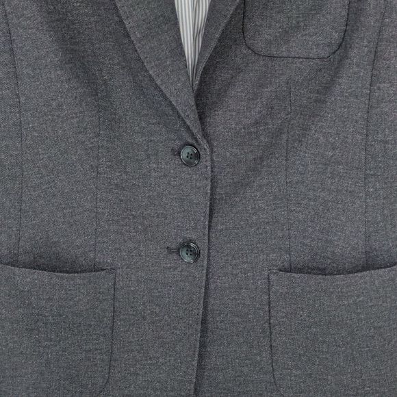 Talbots Women's Blue Twill Piqué Stretch Knit Aberdeen Blazer Jacket Size 4 - Picture 9 of 15